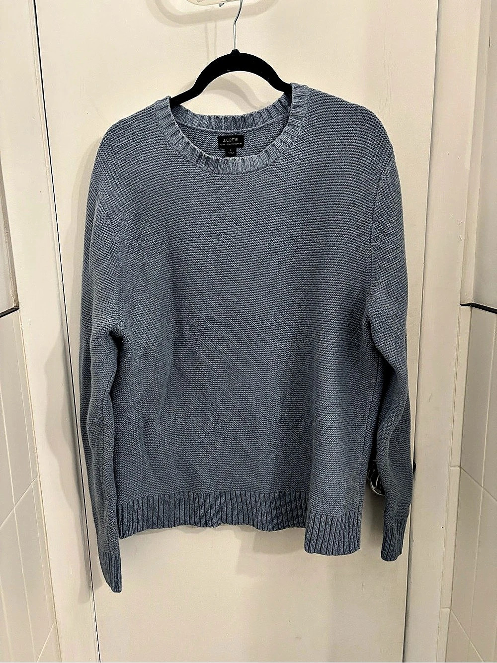 J.Crew Organic Cotton Crewneck Sweater Blue